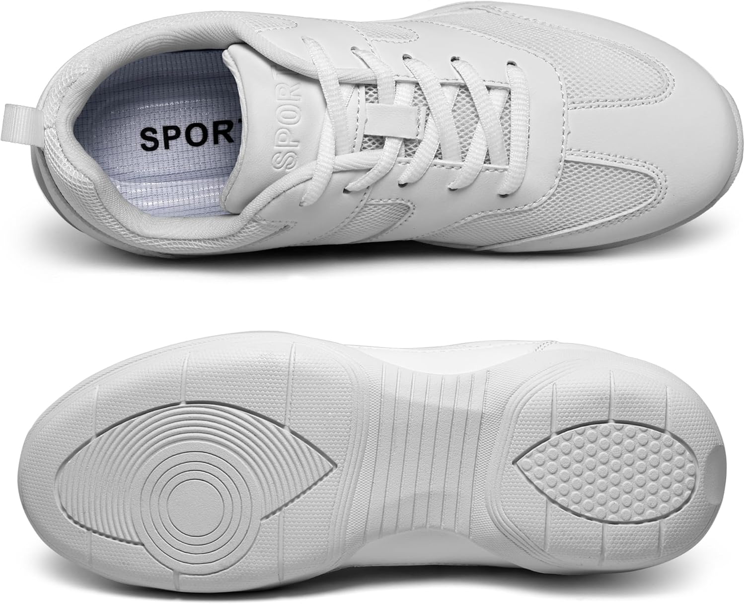 Dynadans Cheer Shoes Women White Cheerleading Athletic Dance Shoes