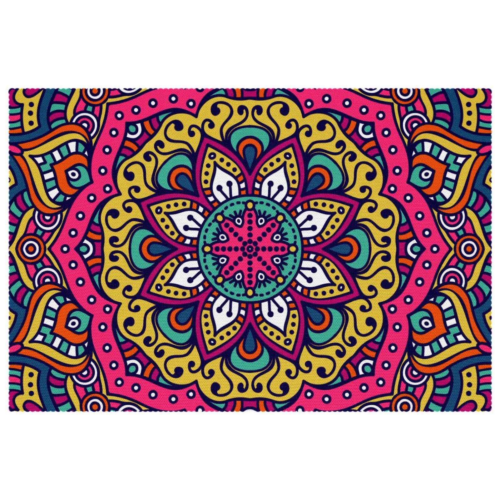 Set de table vintage style indien : fini les taches et la chaleur | Lot de 4