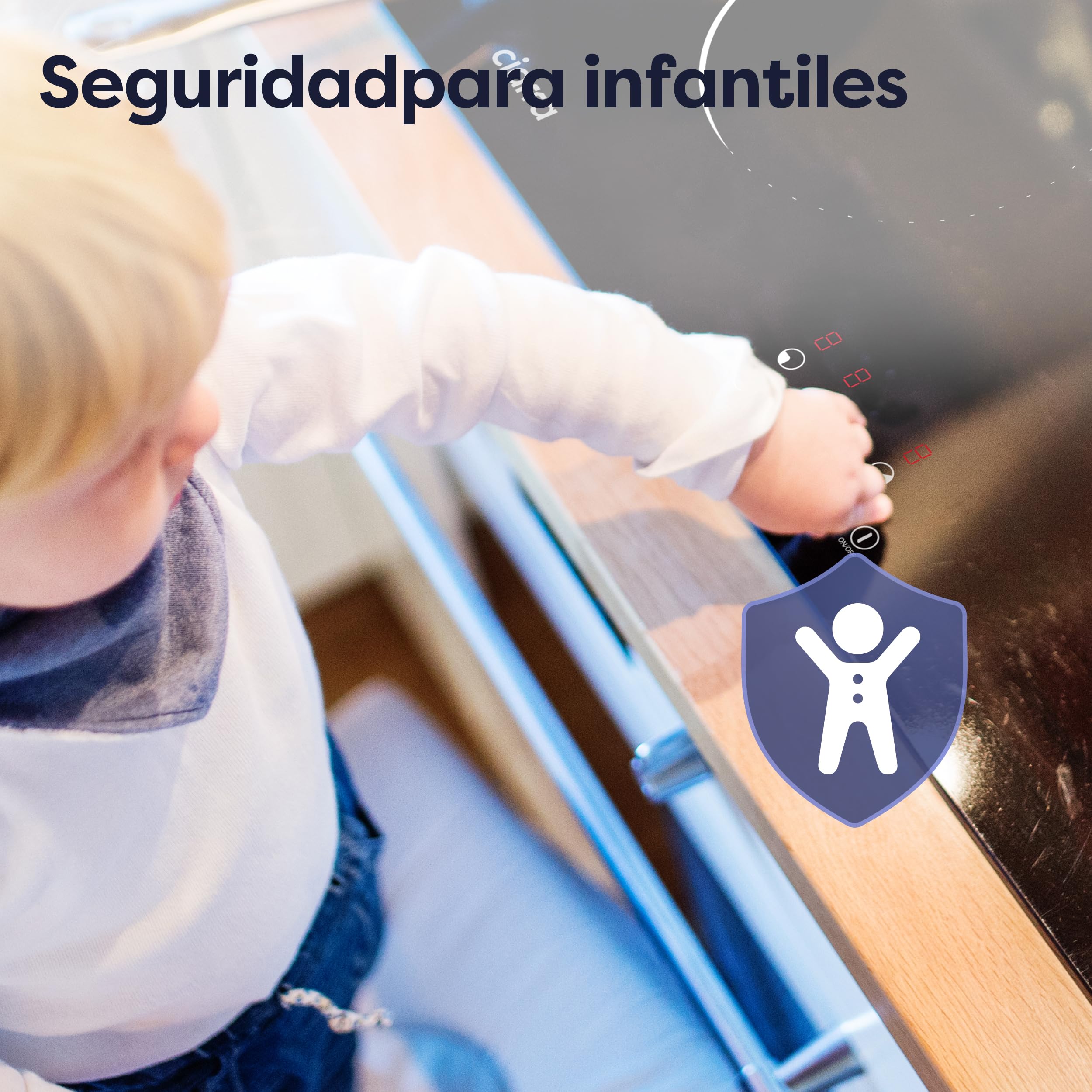 Ciarra CABBIH3-C Placa Induccion 3 Fuegos 60cm, Bloqueo Infantil | Limitador de potencia 2.8kW/3.5kW/5.6kW, Control táctil, 9 Niveles, Temporizador, Apagado Automático