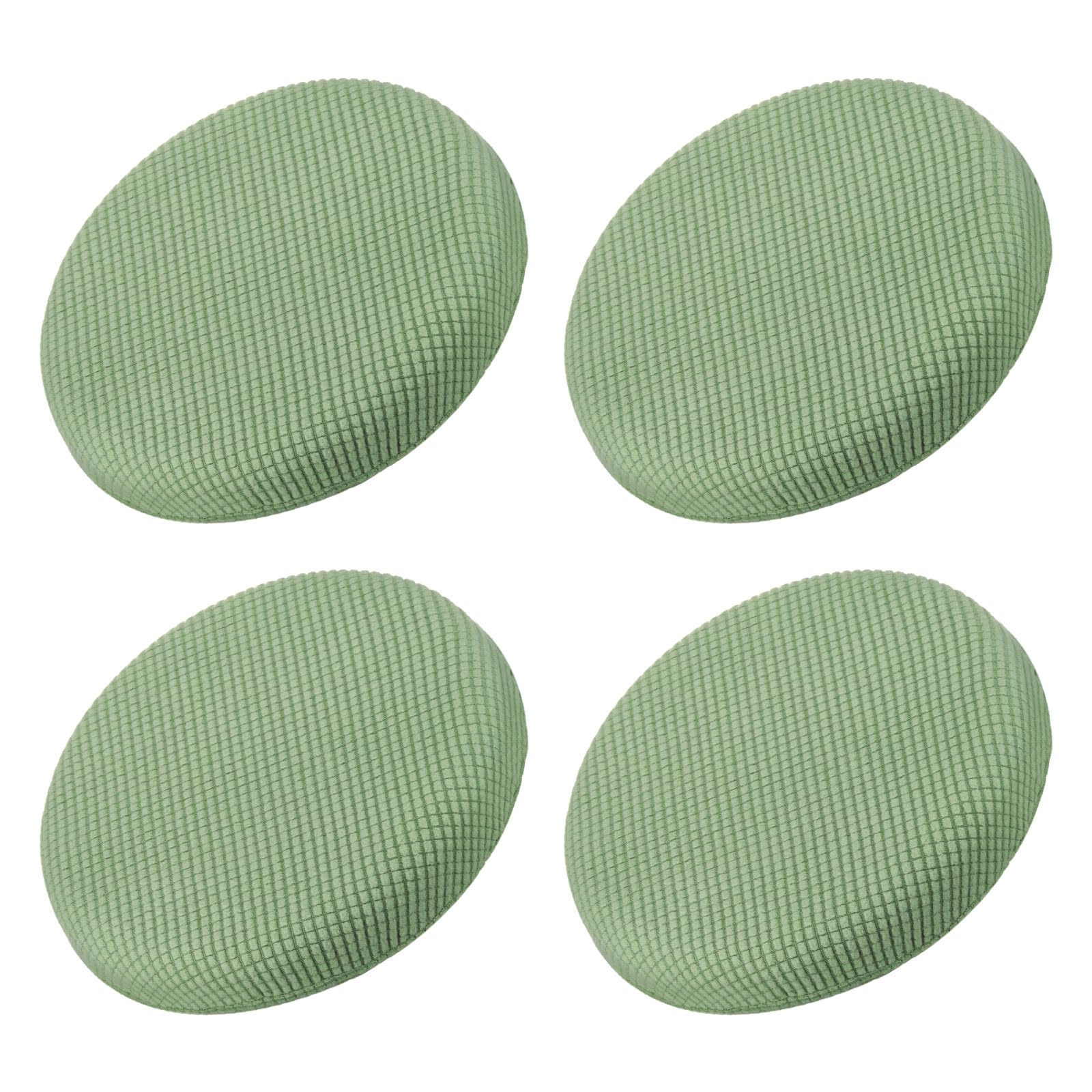 Uxcell 4pcs Upgraded Round Bar Stool Covers, Round Chair Covers Dia.12-14", for Bar Stool Slipcovers Matcha