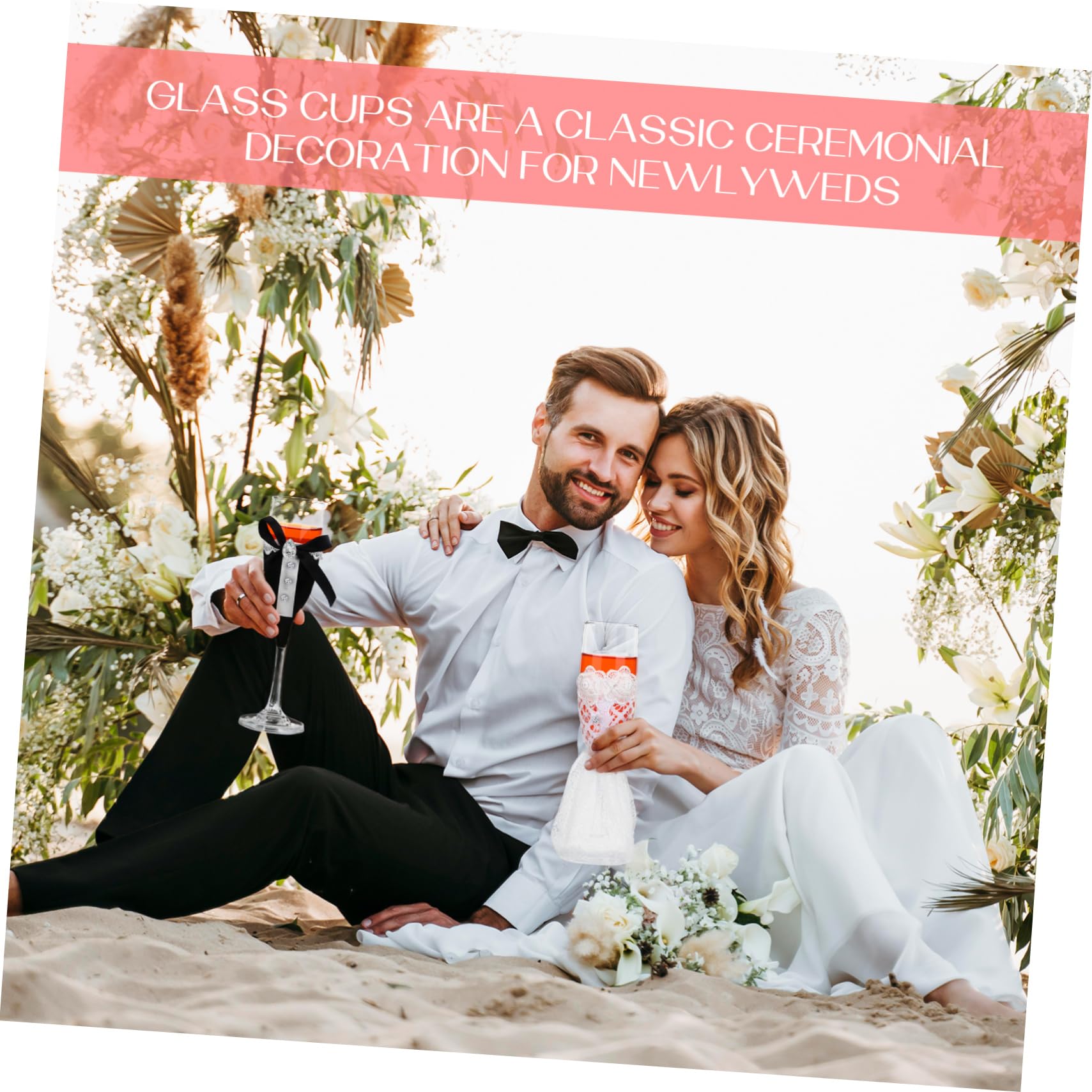 1juego Copas De Brindis Para Boda Elegantes Flutes Decorativas Para Novios Vaso De Champán Para Celebraciones Diseño De Vestido y Traje Para Aniversarios y Compromisos