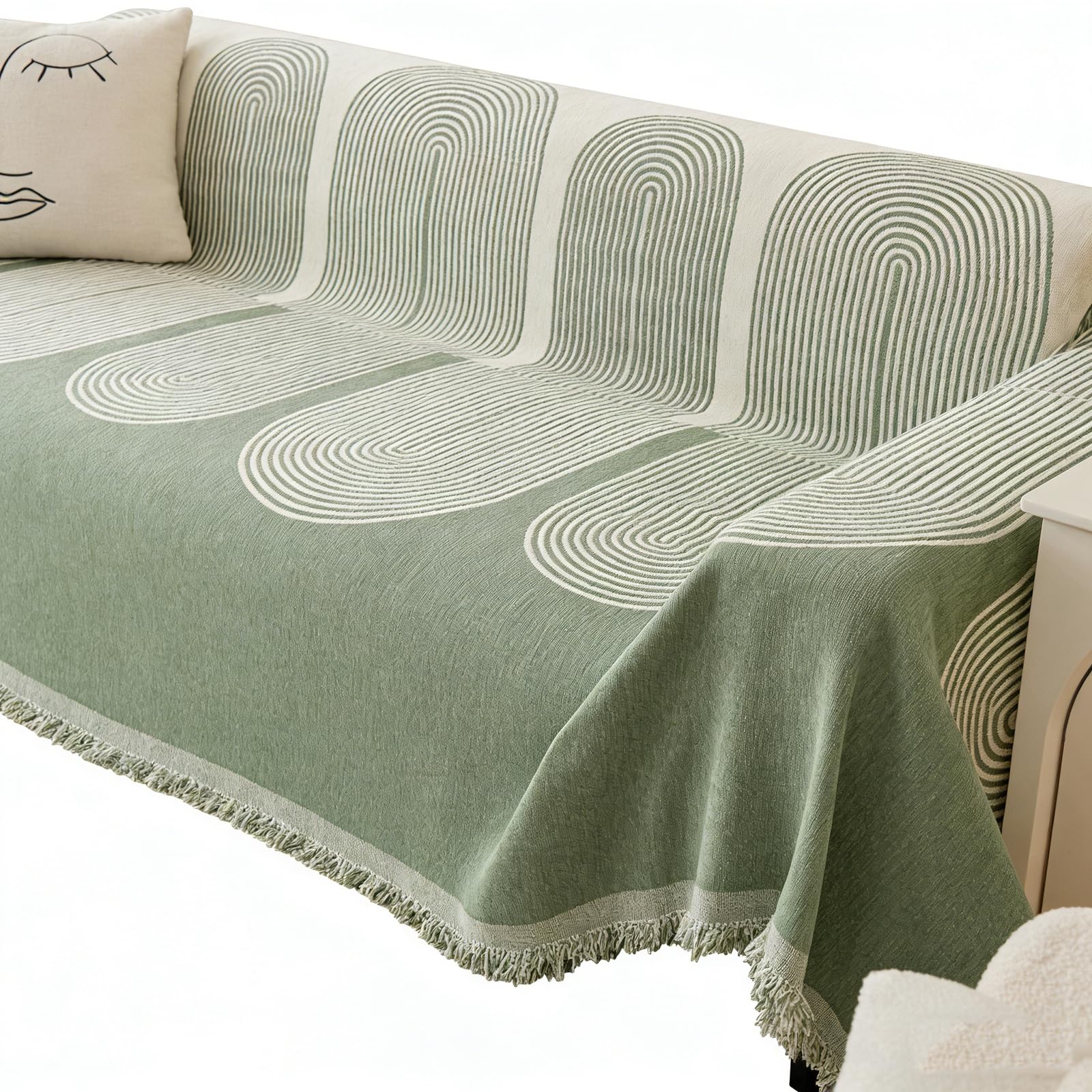Housse de canapé anti-poussière 180 x 420 cm jeté de canapé durable toutes saisons