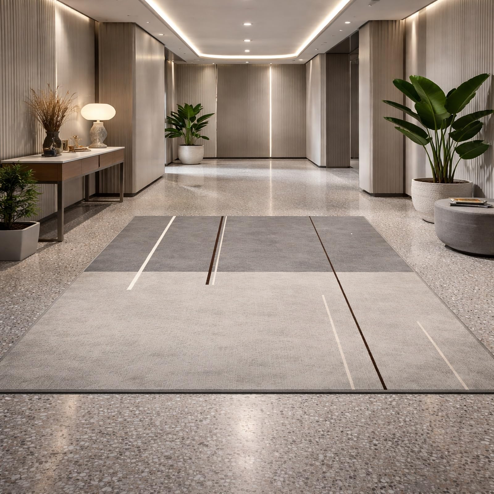 Tapis d'entrée intérieur 60x110 cm moderne pour salon et chaise
