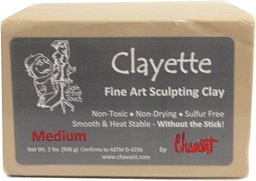 Miniatura 1 de Chavant CLAYETTE - Arcilla de escultura profesional a base de aceite sin azufre, color gris