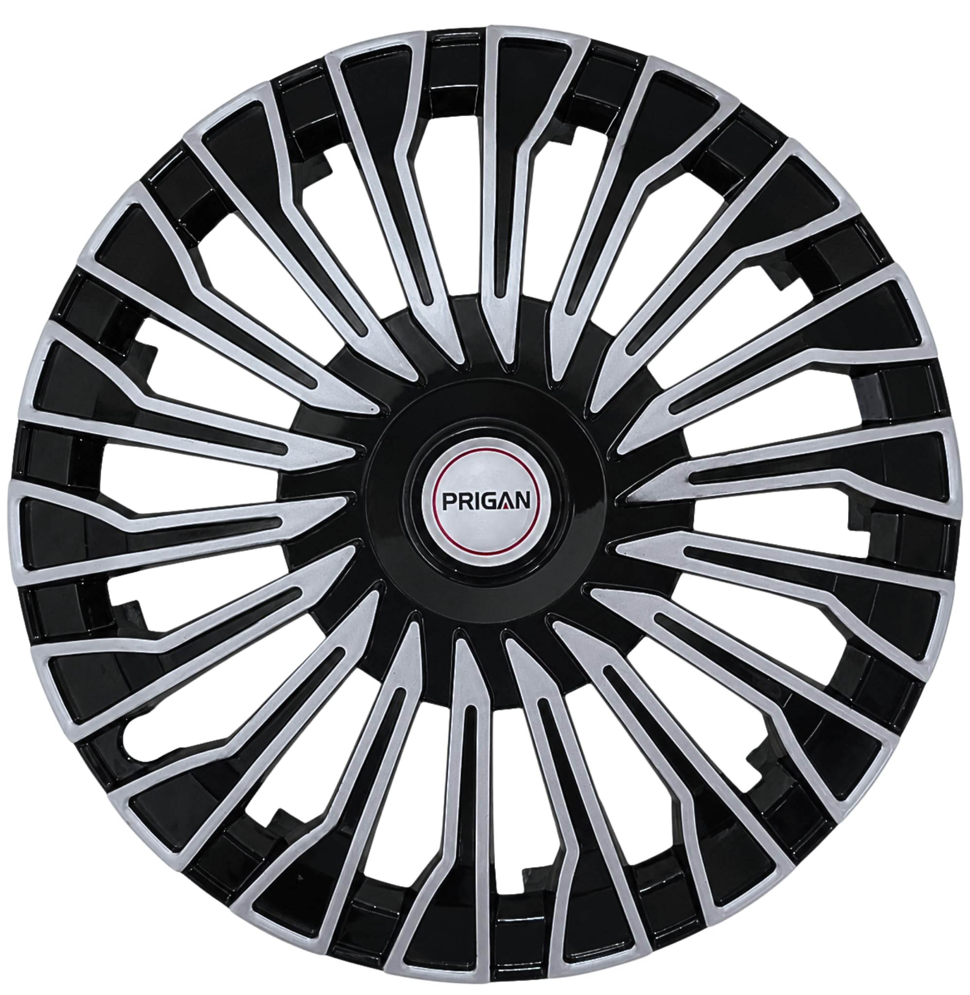 PRIGAN Wheel Cover for Bolero 15 Inch Silver Black Wheel Cap (Available in 13,14,15 Inch) (Set of 4 Pcs) (Press Fitting) Model- Camaro Silver Black-15-image-25