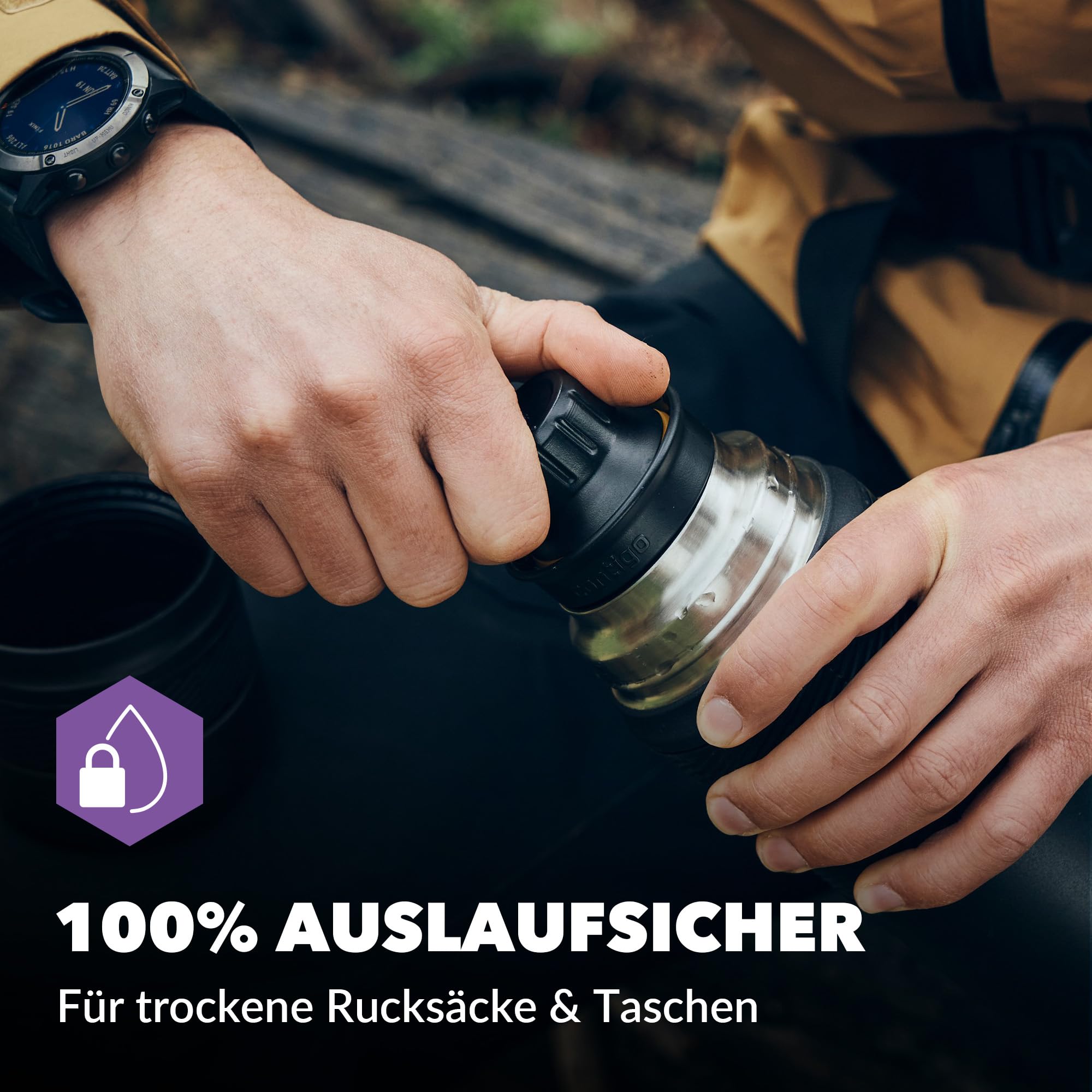 Contigo Thermoflasche Thermalock, Edelstahl Isolierbecher, Kaffebecher to go, auslaufsicher, spülmaschinenfester Deckel BPA-frei, mit Griff, 1200 ml, Matte Black