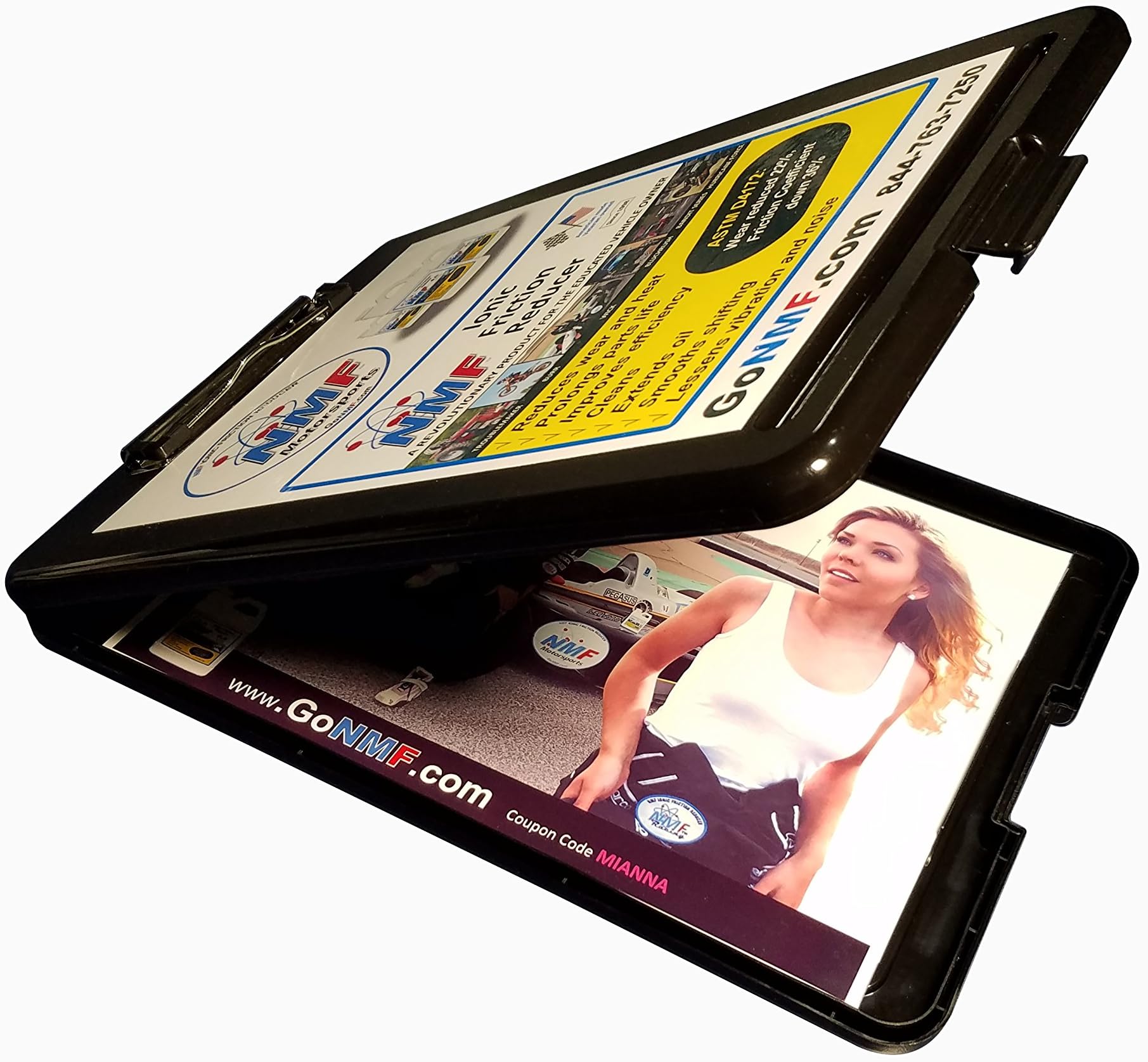 NMF Ionic Friction Reducer Race Team Storage Clipboard