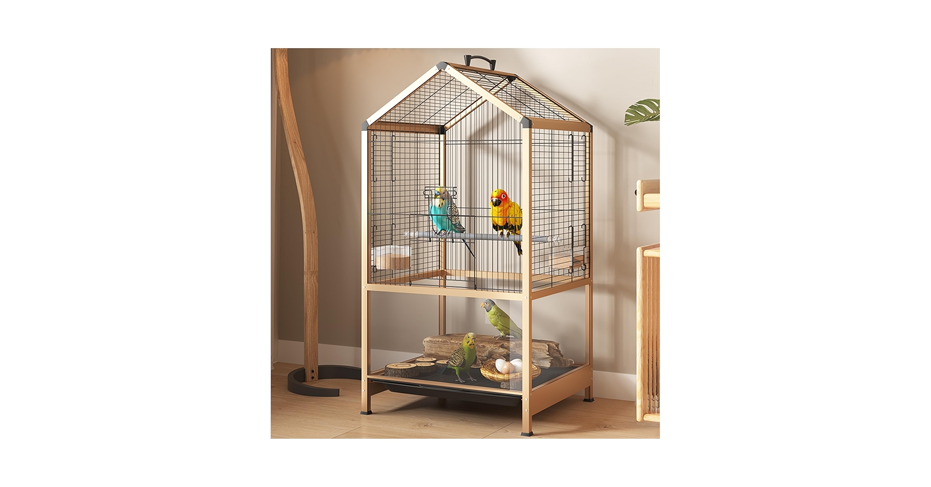 Amazon | 鳥かご中小型オウム用の特別な 42*37*80CM