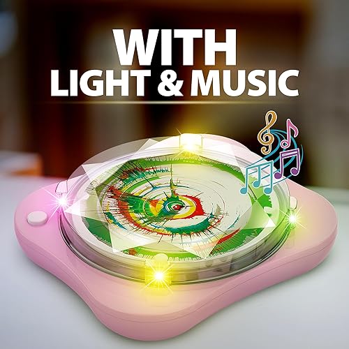 Miniatura 8 de Chilpals Kit de máquina de arte giratorio para niños, juego de regalos de artes y manualidades para niños y niñas de 4 a 8 años, juguetes de pintura