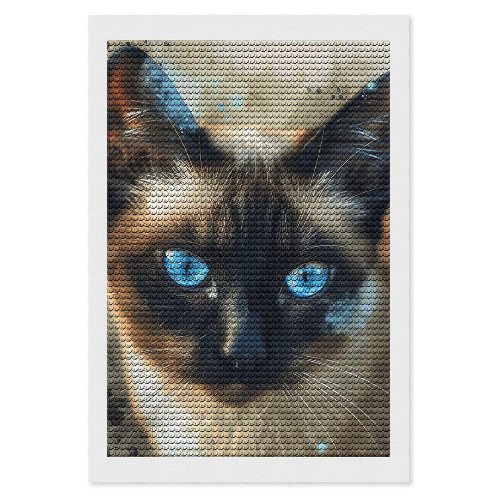 Stvnkml Siamese Cat Art 5D Diamond Painting Kit For Adults 8"X12" Full Drill Diy Diamond Art Painting With Premium Tools (Pen, Tray, Wax) Hd Canvas, Creative Decor Craft Gift