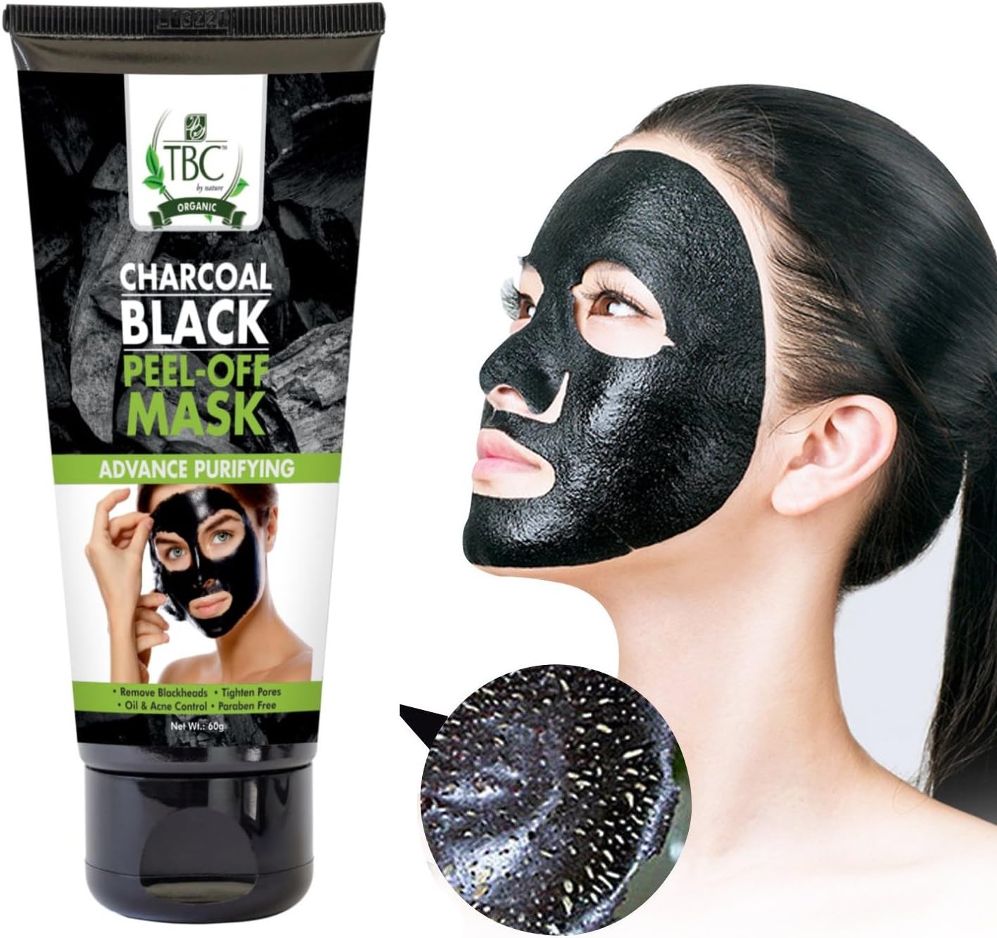 TBC Charcoal Black Peel Off Mask 100gm