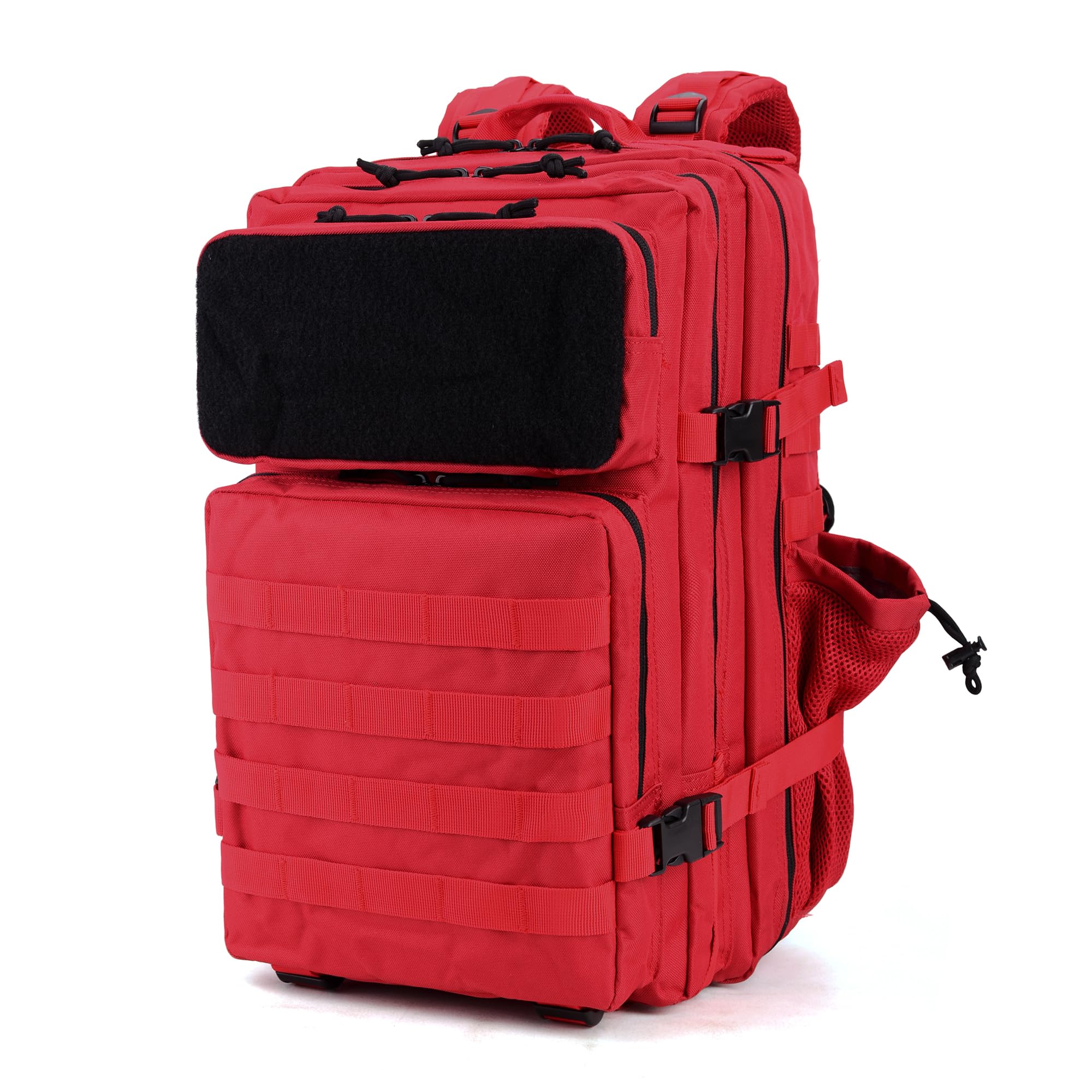gracedon Tactical Backpack - Military Molle Bag 3 Days Pack for men and Women Large Assault Rucksack 25-45L (45L-Red)