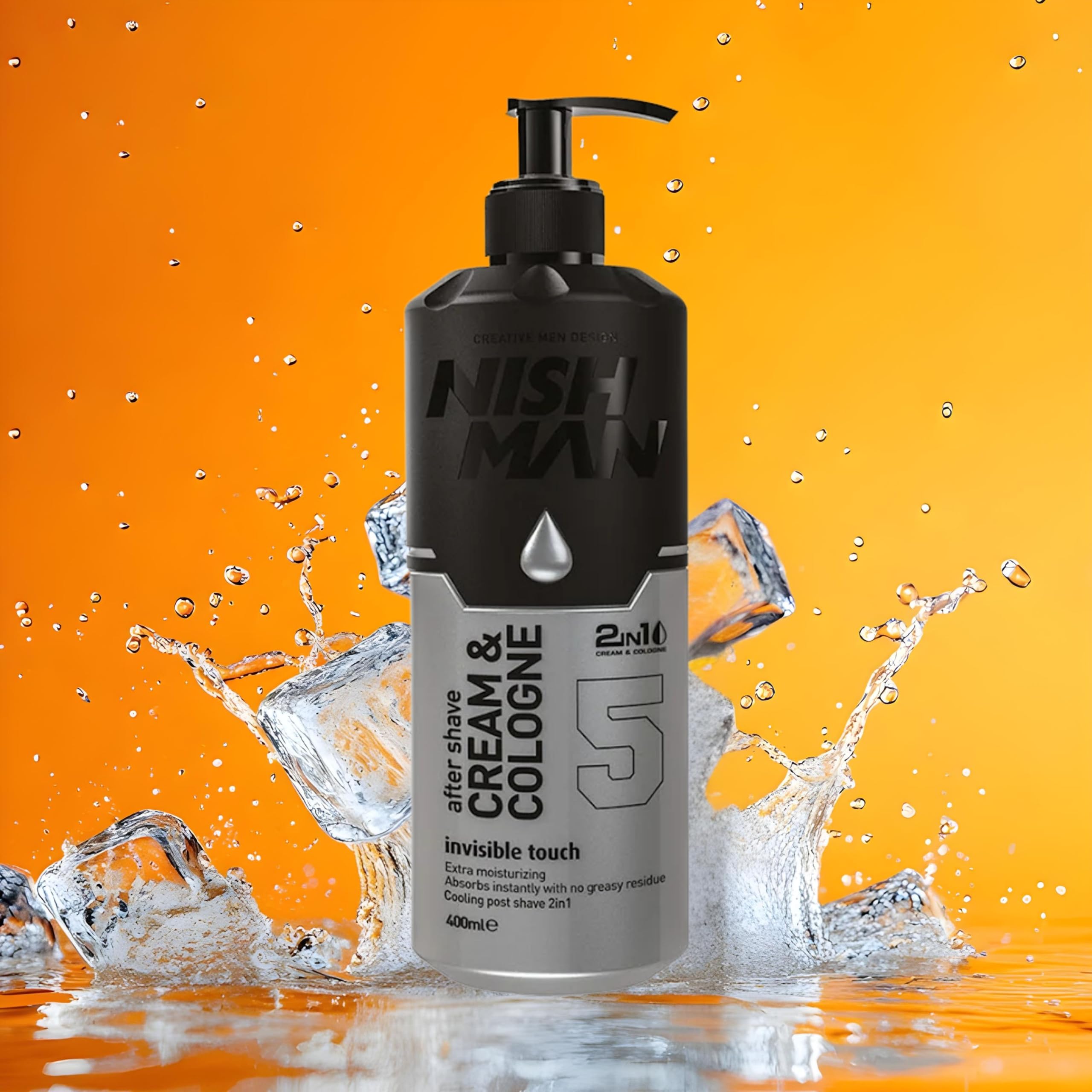 NISHMAN Aftershave Cream Cologne 05 - Invisible Touch 400ml - 2in1