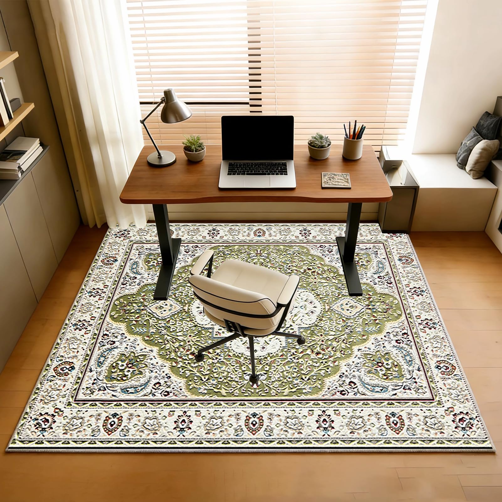 Stoelmat, rolmat, gamingstoelmat, bureaustoelmat voor hardhouten computer bureau vloermat bureaustoel beschermer tapijt, verbeterde versie professionele beschermingsmat 140 x 160 cm