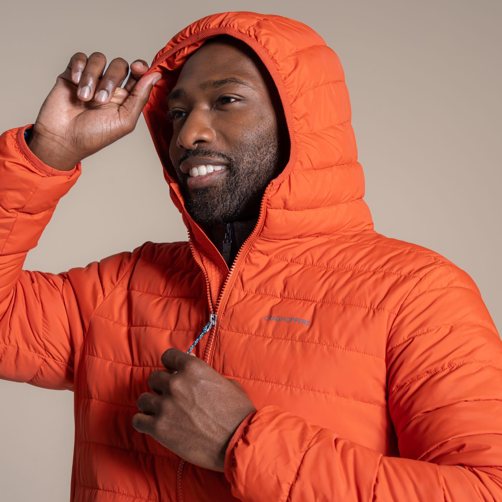 Craghoppers Complite IX - Chaqueta con capucha para hombre, plegable, abrigo térmico compresible