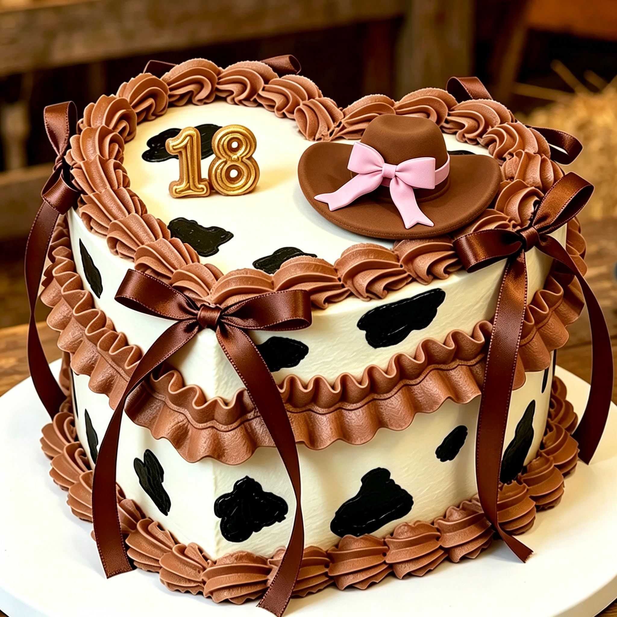 Western Cowgirl Hat Cake Toppers Coquette Cowgirl Cake Decorations โ image 1
