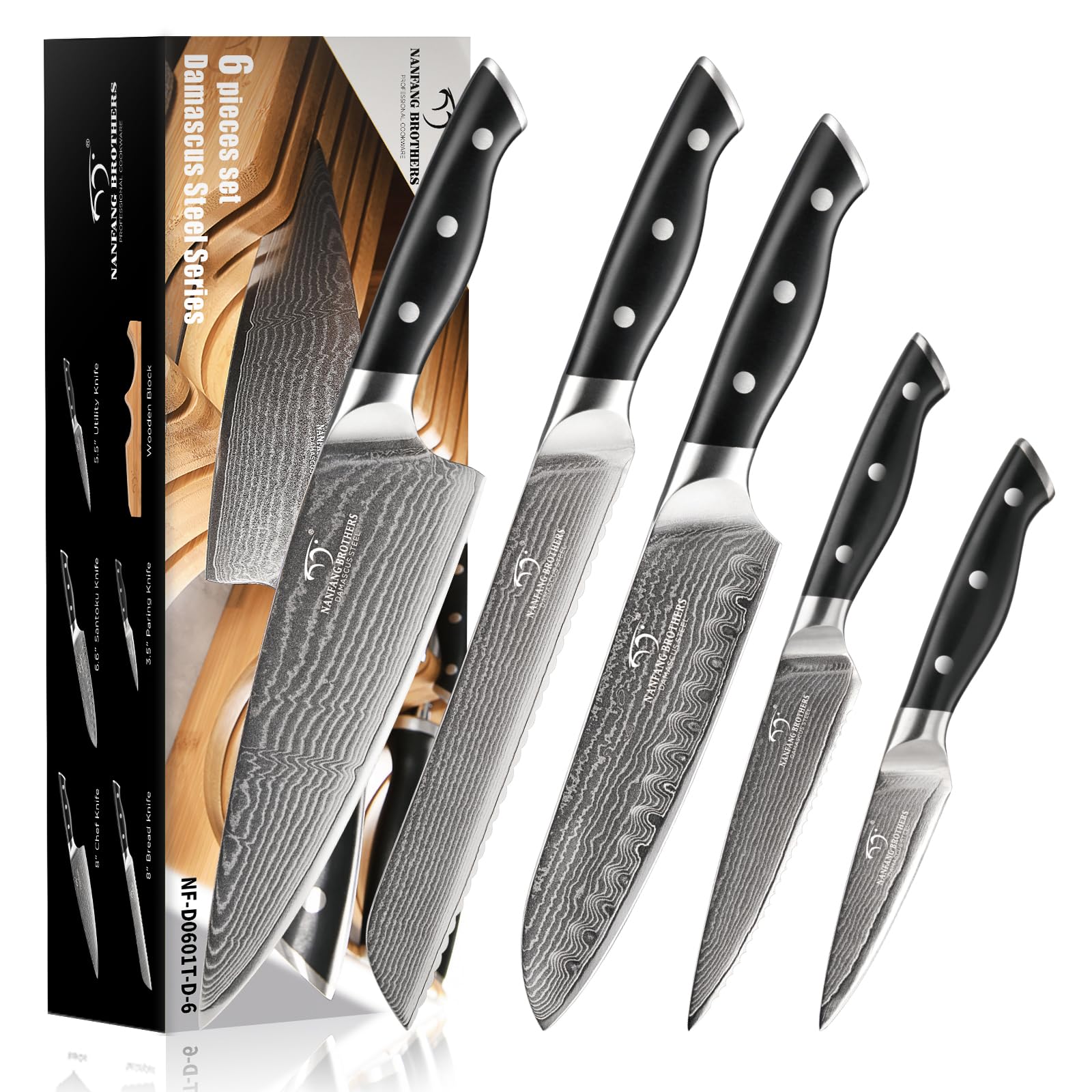 Amazon.com: NANFANG BROTHERS Drawer Knife Set, Rubber Wood Drawer