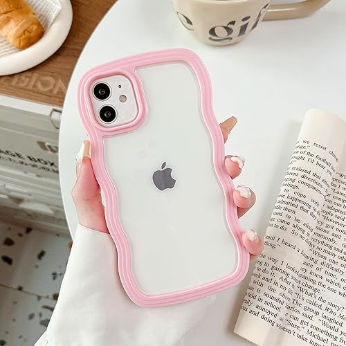 Miniatura 5 de XIZYO Funda para iPhone XR, con marco de onda rizada, bonita funda para teléfono, transparente, ondulada, estética, para mujeres y niñas, delgada,