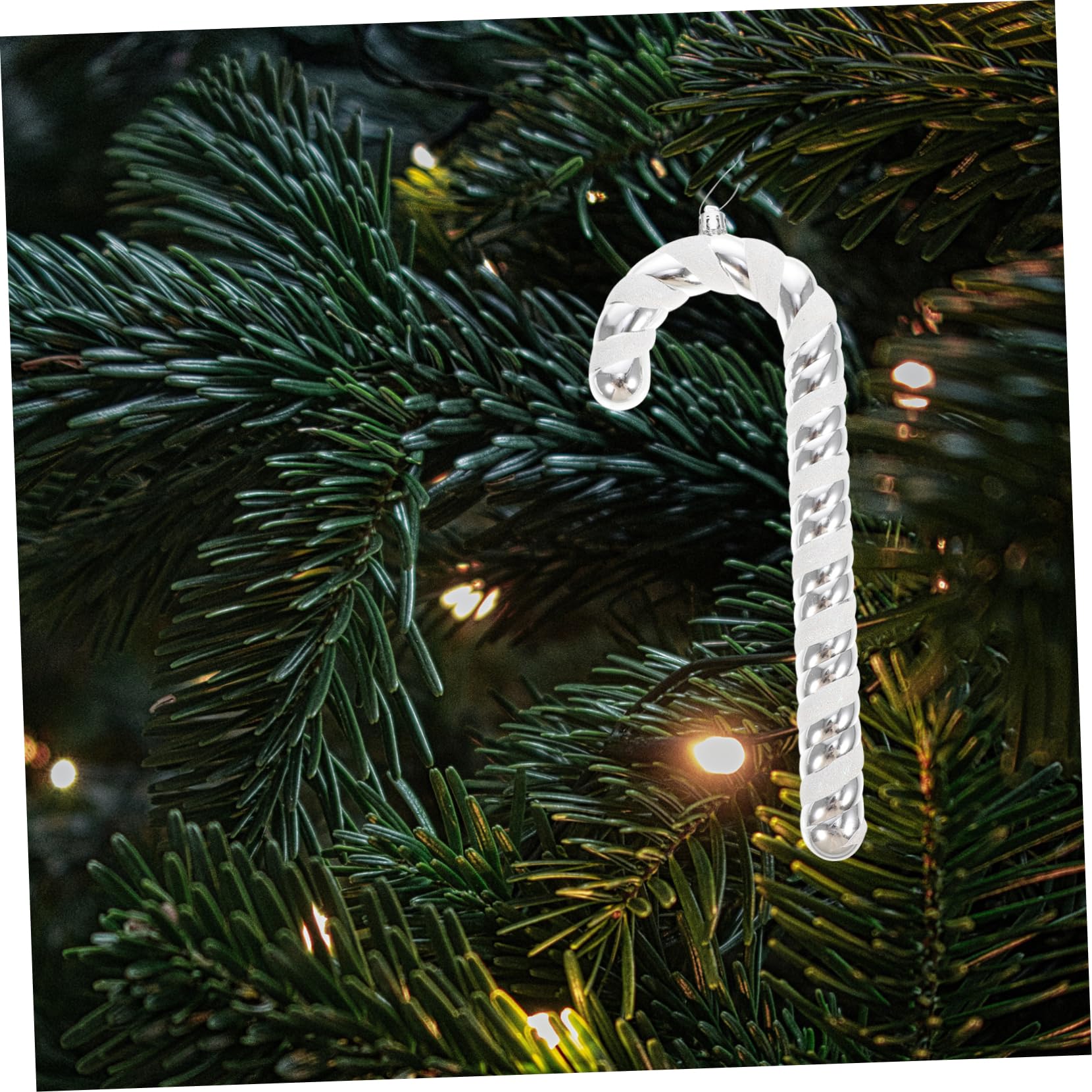 PRETYZOOM 6 STK Weihnachtsstock Zuckerstange Zum Aufhängen Weihnachtsdekoration Drinnen Weihnachtsbaum Schmücken Weihnachtsbaumschmuck Festschmuck Verdrehtes Zuckerstangendekor Plastik