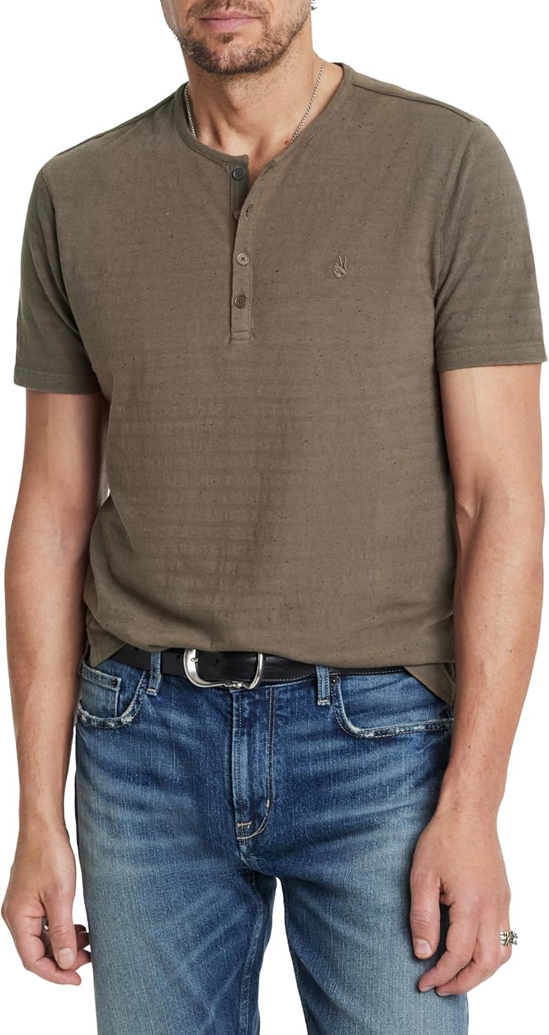 John Varvatos Mens Jordan Henley