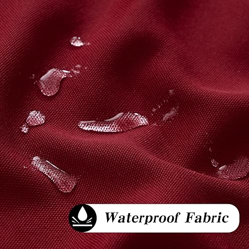 Miniatura 3 de MAIHER Cortina extra larga de 14 pies, resistente al agua, cortina de 2 pisos para techo alto (1 panel, vino tinto, 62 pulgadas de ancho x 168