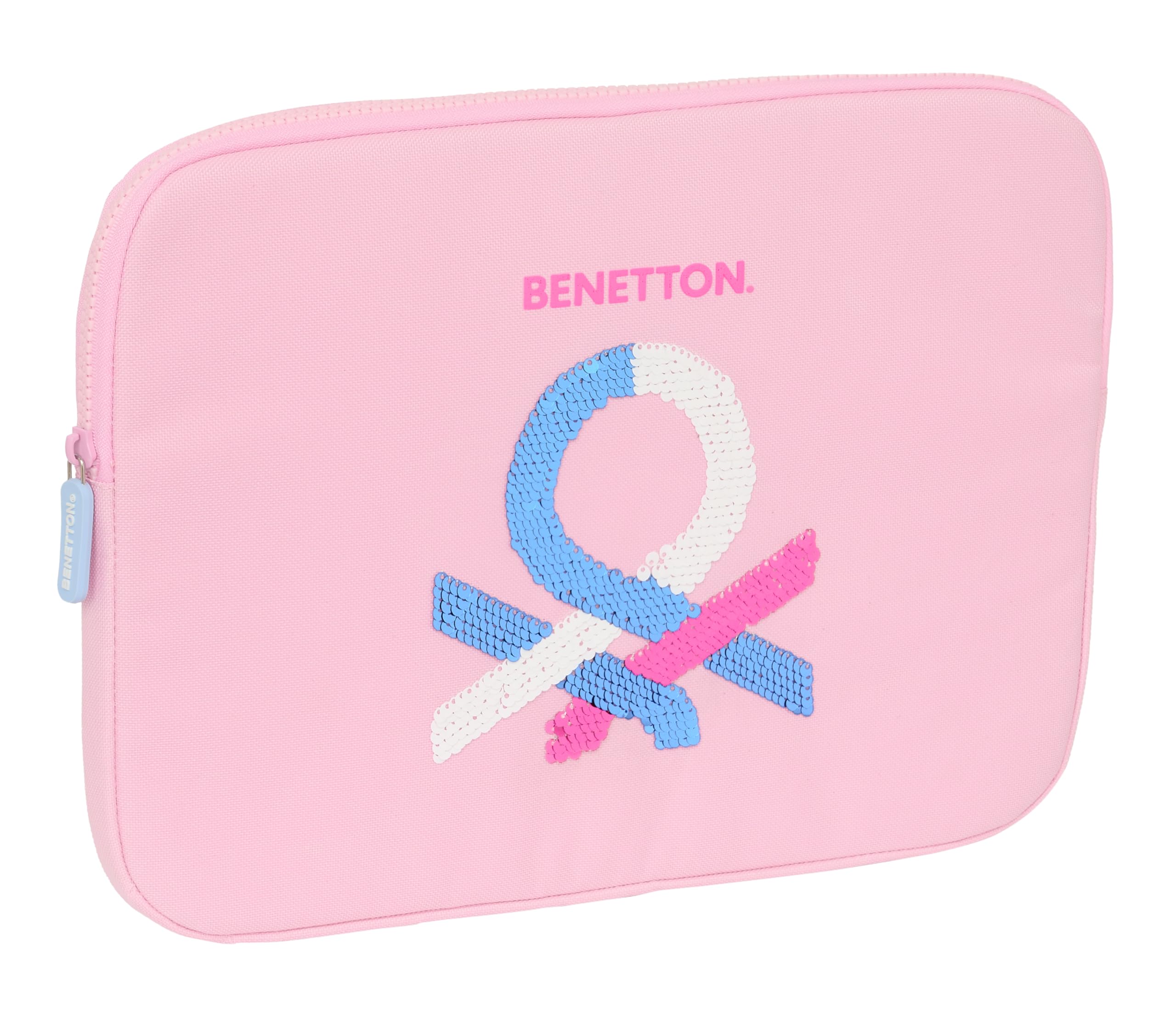 Safta M935a BENETTON PINK – Laptop Sleeve 15.6 Inches, Backpack, Ideal for Children of Different Ages, Comfortable and Versatile, Quality and Resistance, 39.5 x 3.5 x 27.5 cm, Pink Unisex Children