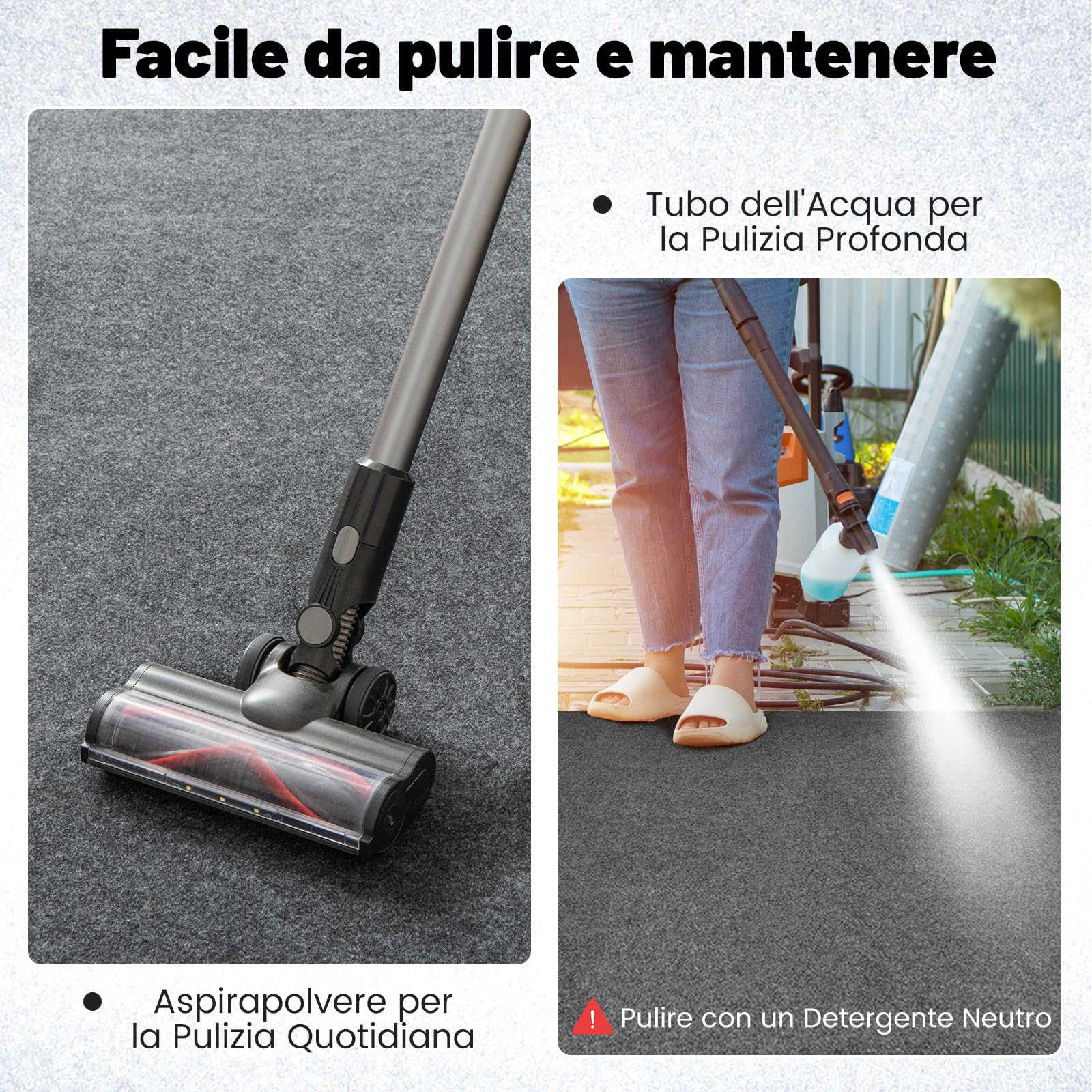GYMAX Tappetino per Garage Auto Grande 252,5 x 221 cm, Stuoia Assorbente per Acqua Olio, Lavabile e Riutilizzabile, Tappeto Antiscivolo per Ginnastica Negozio Patio Ingresso, Include Nastro Biadesivo
