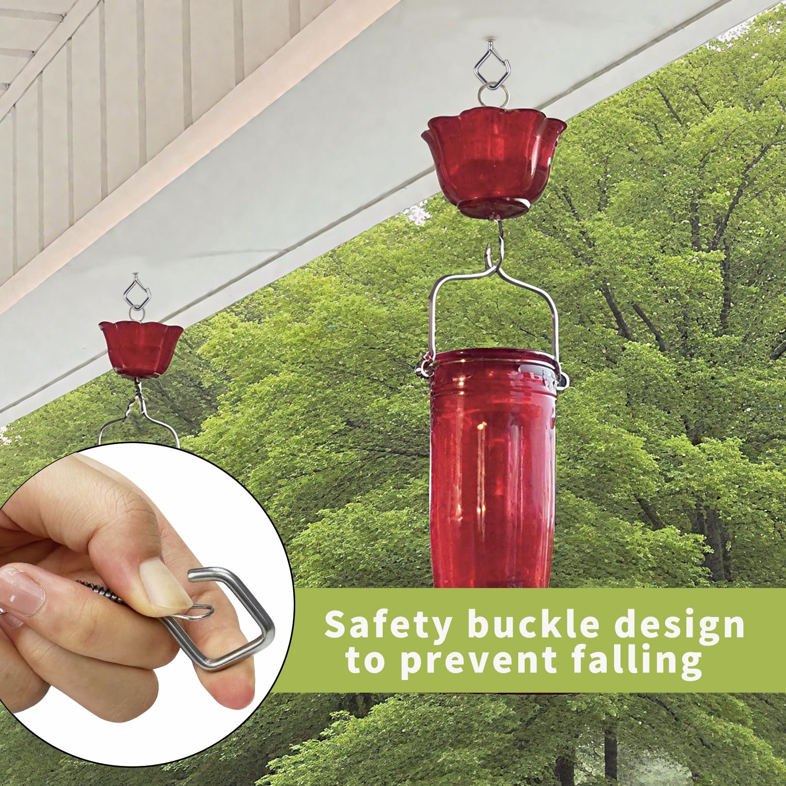 Stainless Steel Hooks - 25 Pack with Safety Buckle -7