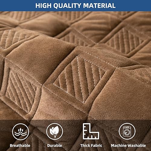 Miniatura 3 de Eismodra Fundas para reposabrazos de silla, funda de sofá para sofá reclinable, gatos y perros, funda antideslizante para reposabrazos reclinables,