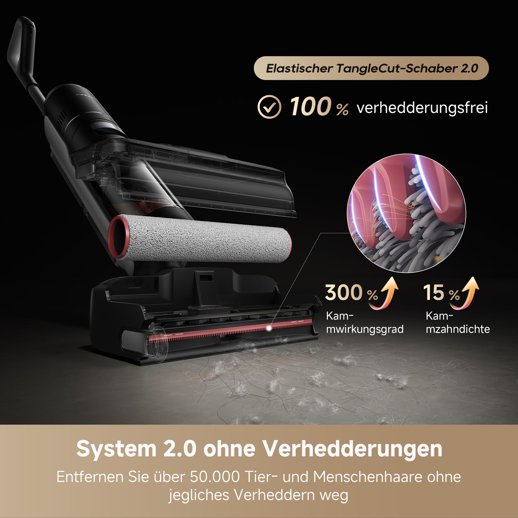 Dreame H15 Mix 7-in-1 Nass- und Trockensauger, 23.000 Pa Saugkraft, KI-Roboterarm, Kantenreinigung