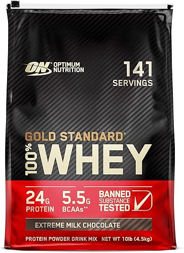 Optimum Nutrition Gold Standard 100  polvo de proteína de suero chocolate con leche extrema 5 libras el embalaje puede variar 1060580 1