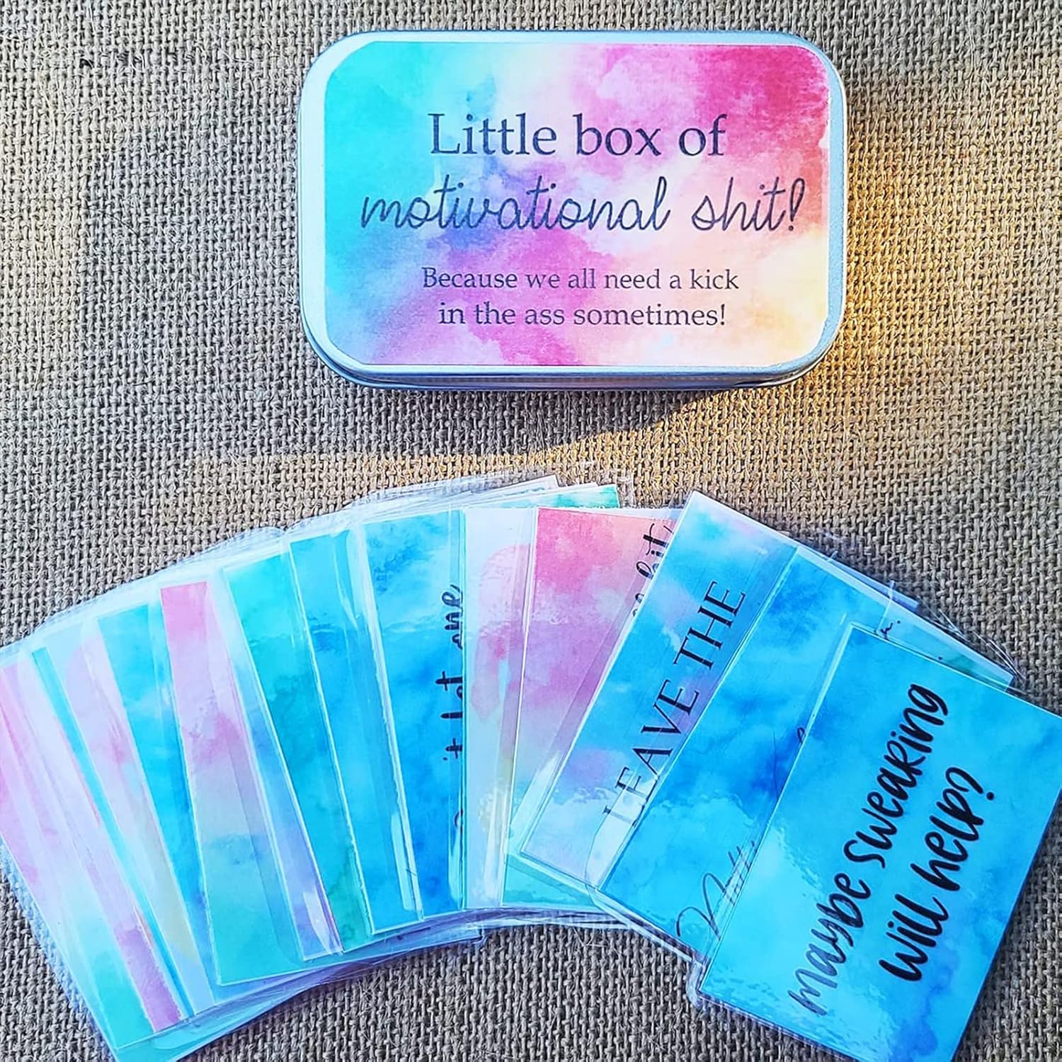 Funny Motivation Cards Gift, 20PCS Little Box of Motivational Shit
