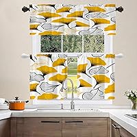 Vista 38 de Shrahala Ethnic Geometric Tribal Kitchen Valances Half Window Curtain, Native American Navajo Tribal Design Print Kitchen Valance for Window Ink