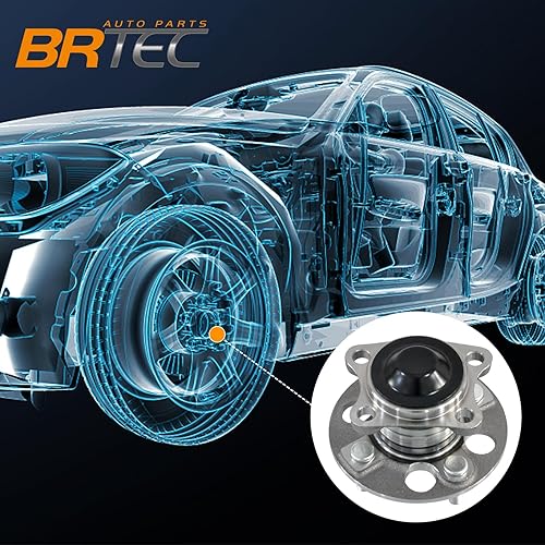 Miniatura 5 de 512371 Buje de rueda trasera y conjunto de cojinetes para Toyota Yairs 2006 2007 2008 2009 2010 2011 4Lugs Non-ABS