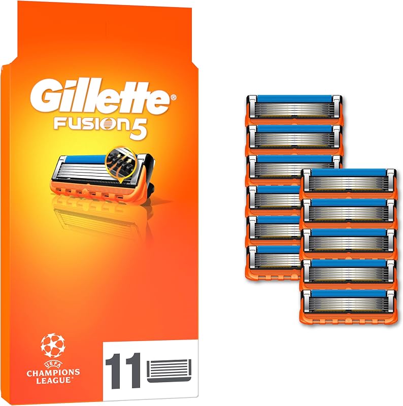 Gillette Fusion5 Blades, Men's Shaving Refills Pack of 11, Precision Trimmer, Anti-Friction Razor