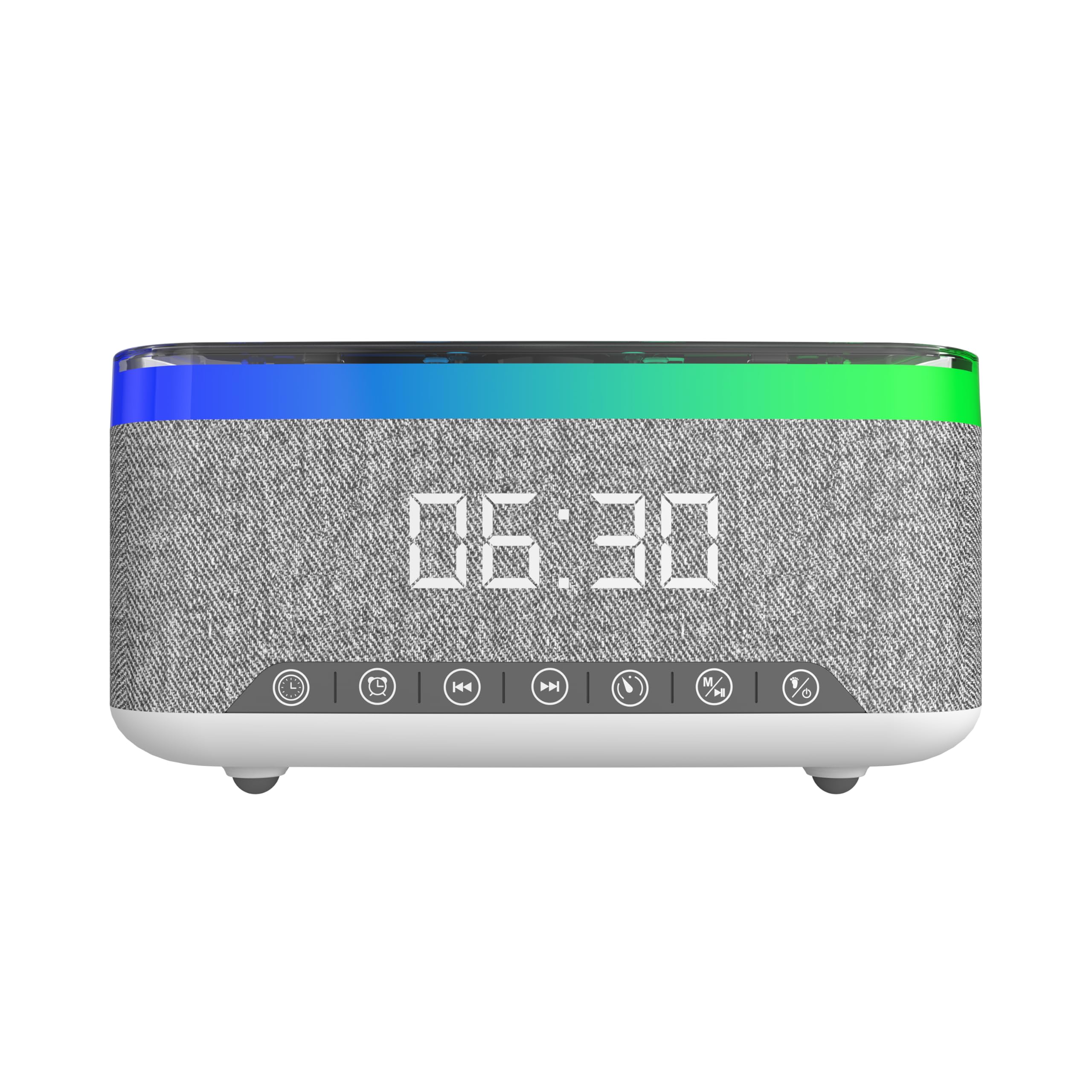 RED5 Wireless Charging Alarm Clock with 10W Phone Dock, Bluetooth Speaker and FM Radio