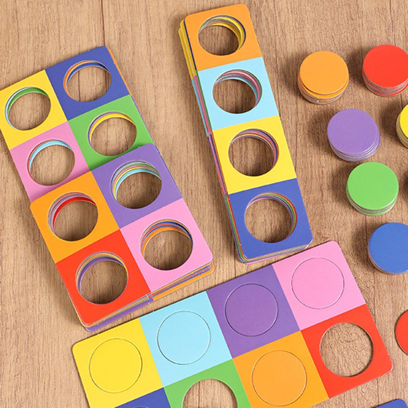 Sharplace Rompecabezas de Madera para Combinar Colores, Actividad para Niños de 1, 2 Y 3 años