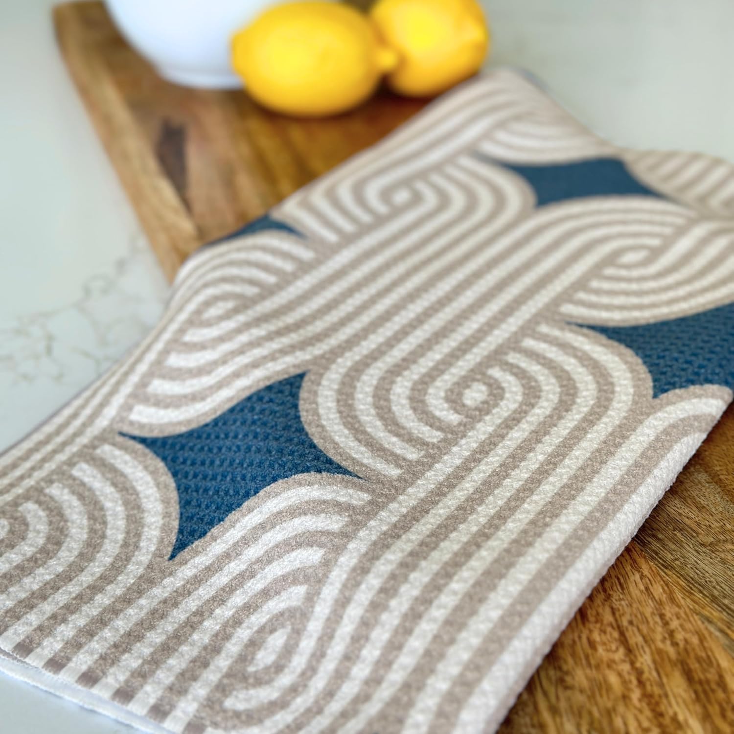 HONED Kitchen Dish Towel | Set of 2 | Lightweight Absorbent Dish Cloth for Kitchen Drying | Premium 100% Microfiber | Decorative Tea Towels | Soft & Quick Dry | Large 18" x 30"