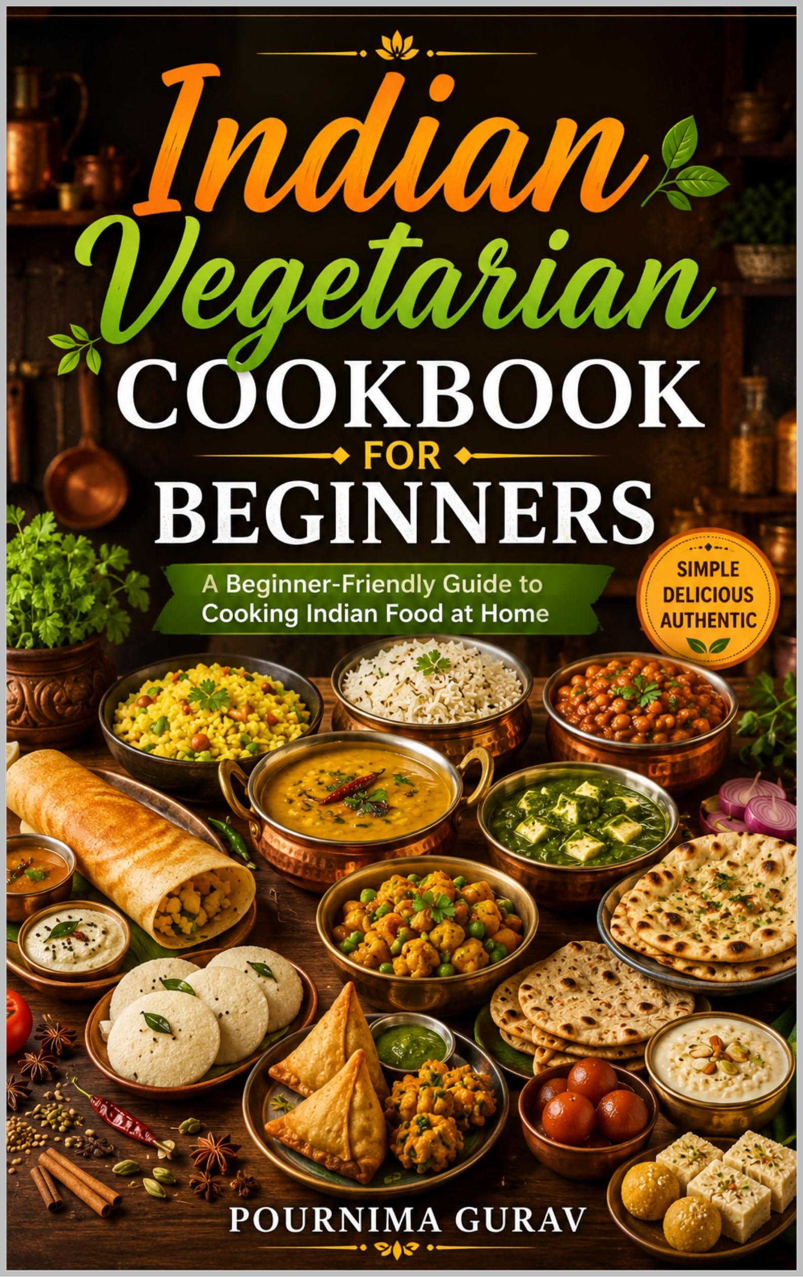Indian Vegetarian Cookbook for Beginners: A Beginner-Friendly Guide to Cooking Indian Food at Home (English Edition)