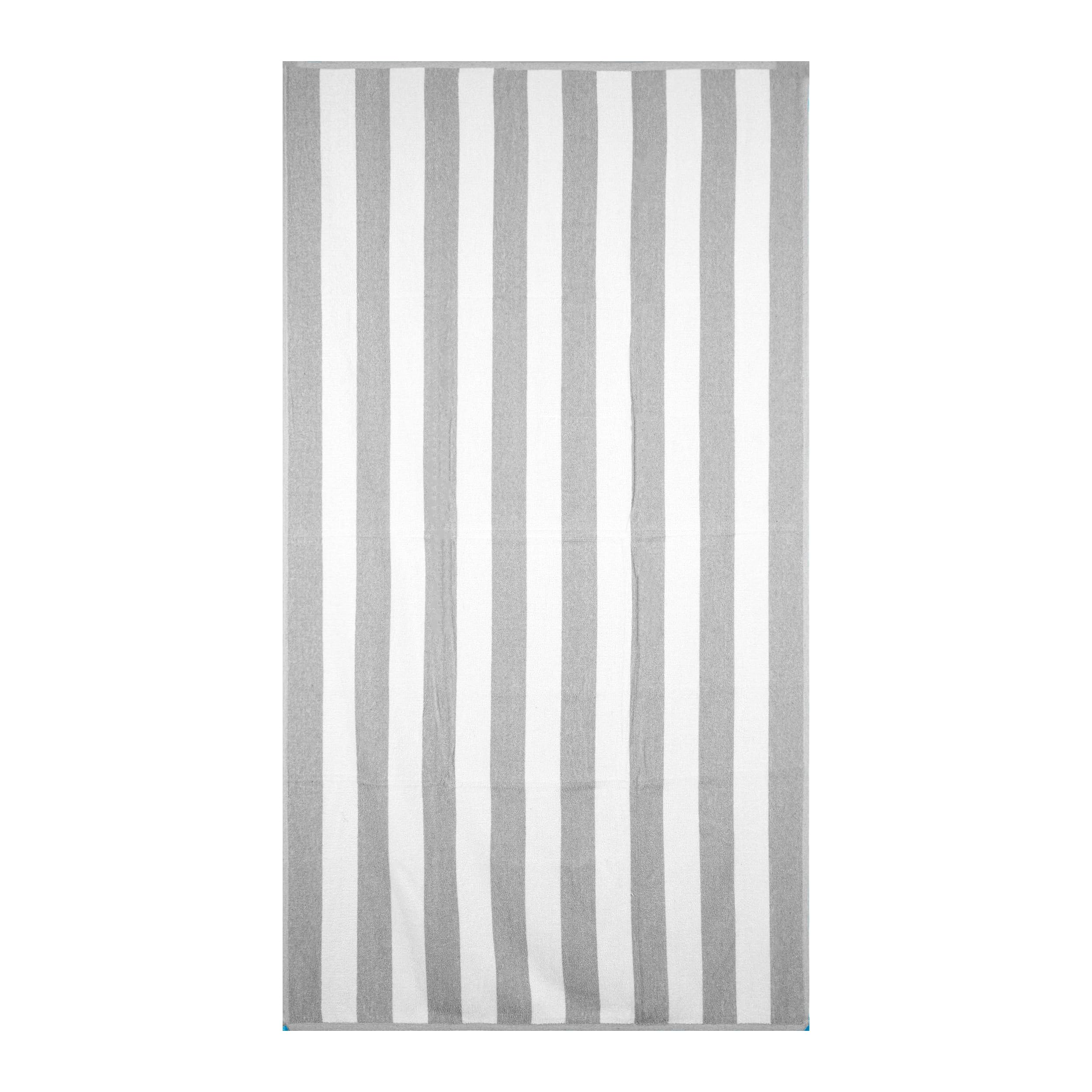 H HANSEL HOME Toalla de Playa Grande Antiarena Toalla 75% Algodón 25% Poliéster 90x170cm, Toallas de Piscina Grandes Suave y de Secado Rápido - Gris