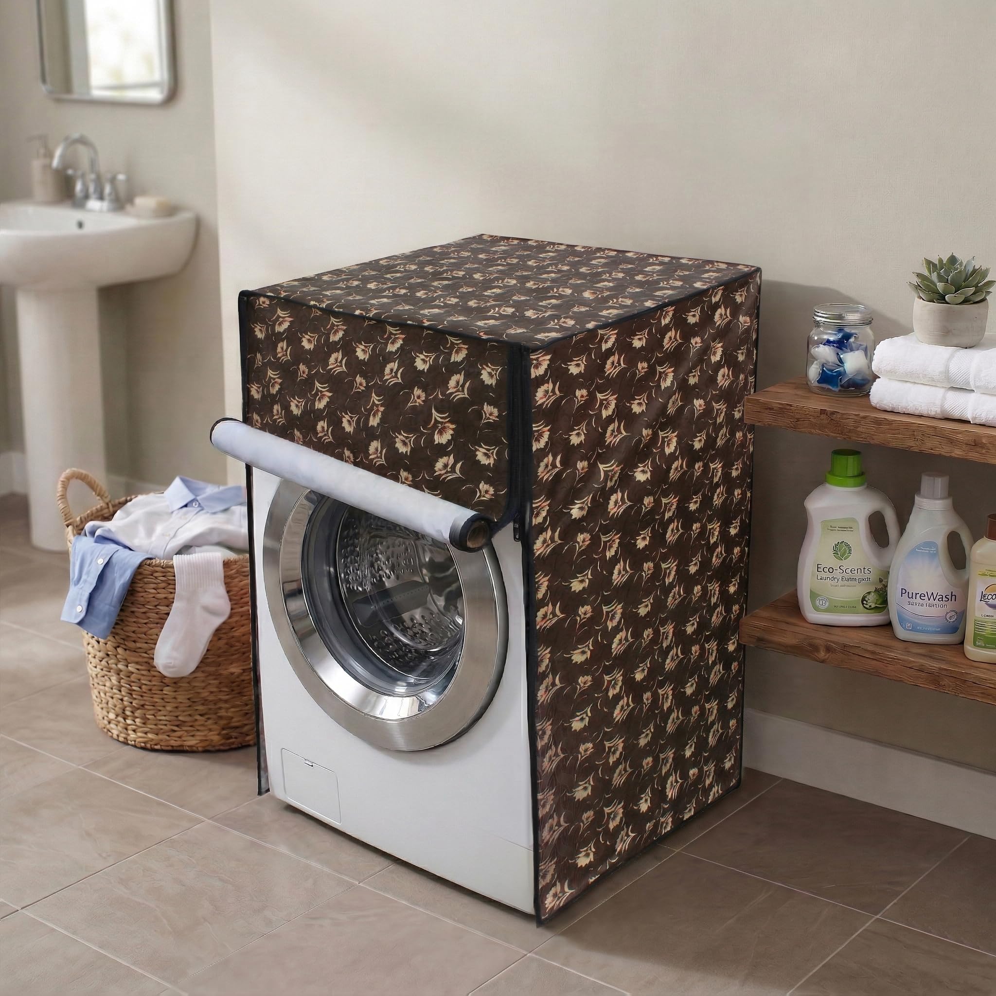 DREAM CARE Waterproof & Dustproof Washing Machine Cover Front Load & Fully Automatic Suitable for 8 kg, 8.2 kg, 8.5 kg (61 x 86 x 66 cms)
