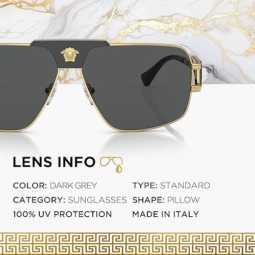 Miniatura 4 de Versace VE2251 Navigator Gafas de sol con kit de gafas de lujo eSHADES, Oro Gris Oscuro 2.480 in