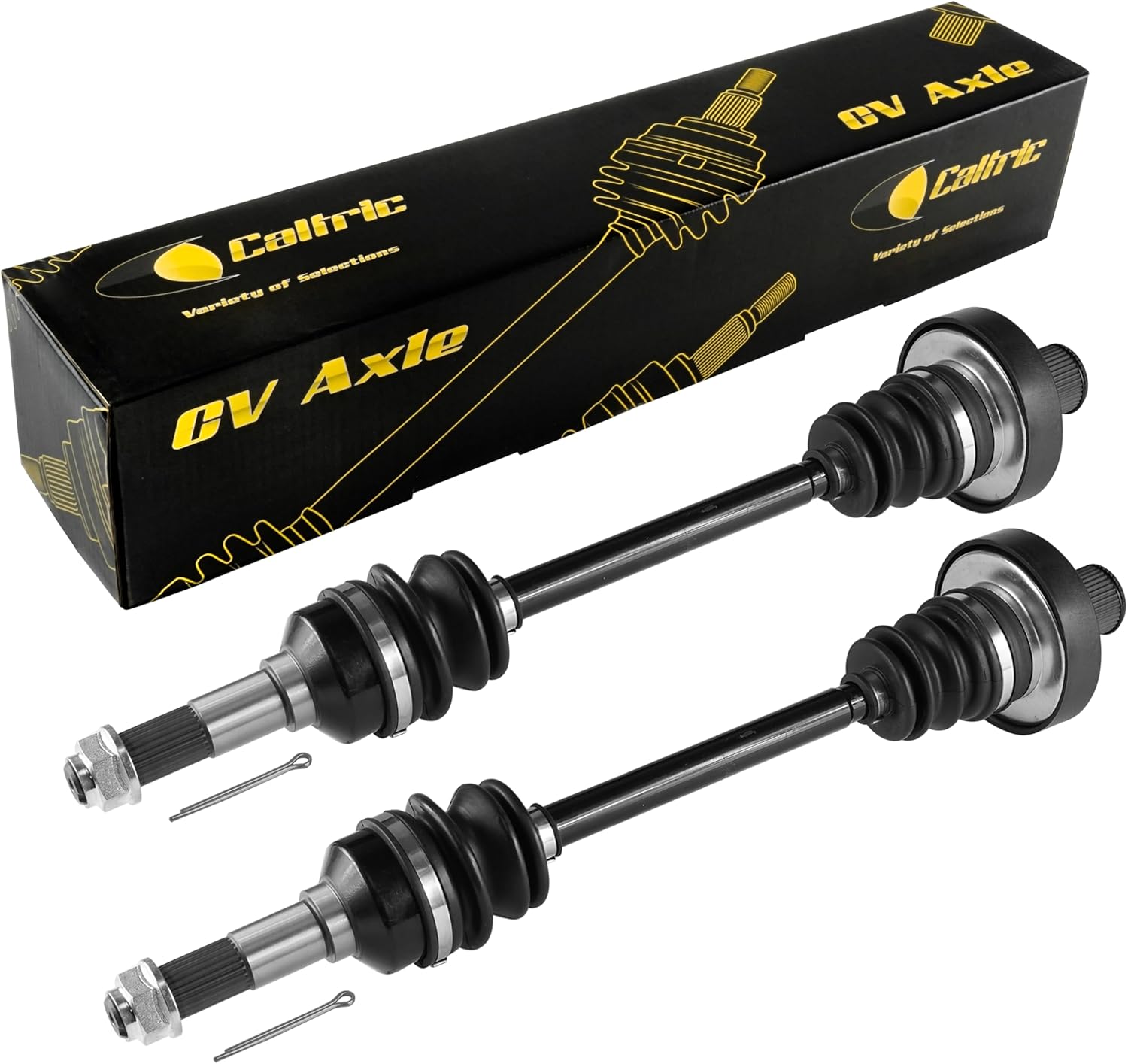 Caltric Rear Right and Left Complete Cv Joint Axles Compatible with Yamaha Rhino 450 Yxr450F 4X4 2006 2007 2008 2009