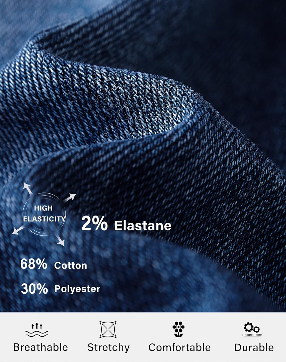 roswear Women's Trendy Stretchy Flare Jeans Mid Rise Bootcut Curvy Denim Pants - Image 5