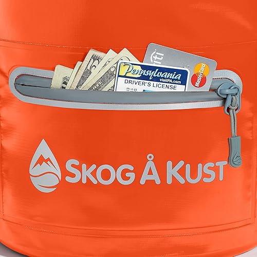 Miniatura 2 de Skog Å Kust DrySåk - Bolsa seca impermeable con bolsillo exterior con cremallera para kayak rafting navegar natación campamento senderismo playa
