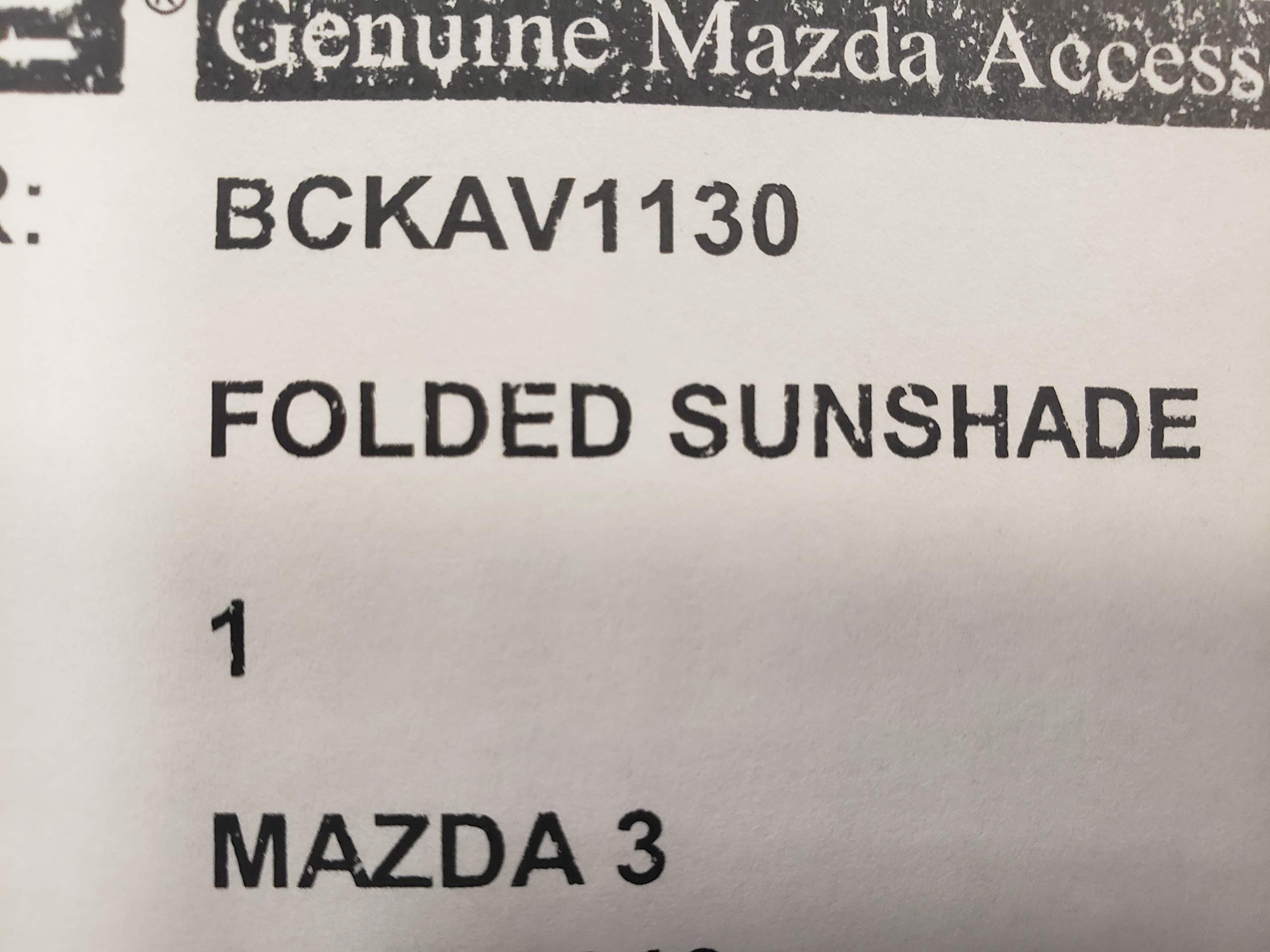Amazon.com: Mazda Windshield Sunscreen - BCKA-V1-130 : Automotive