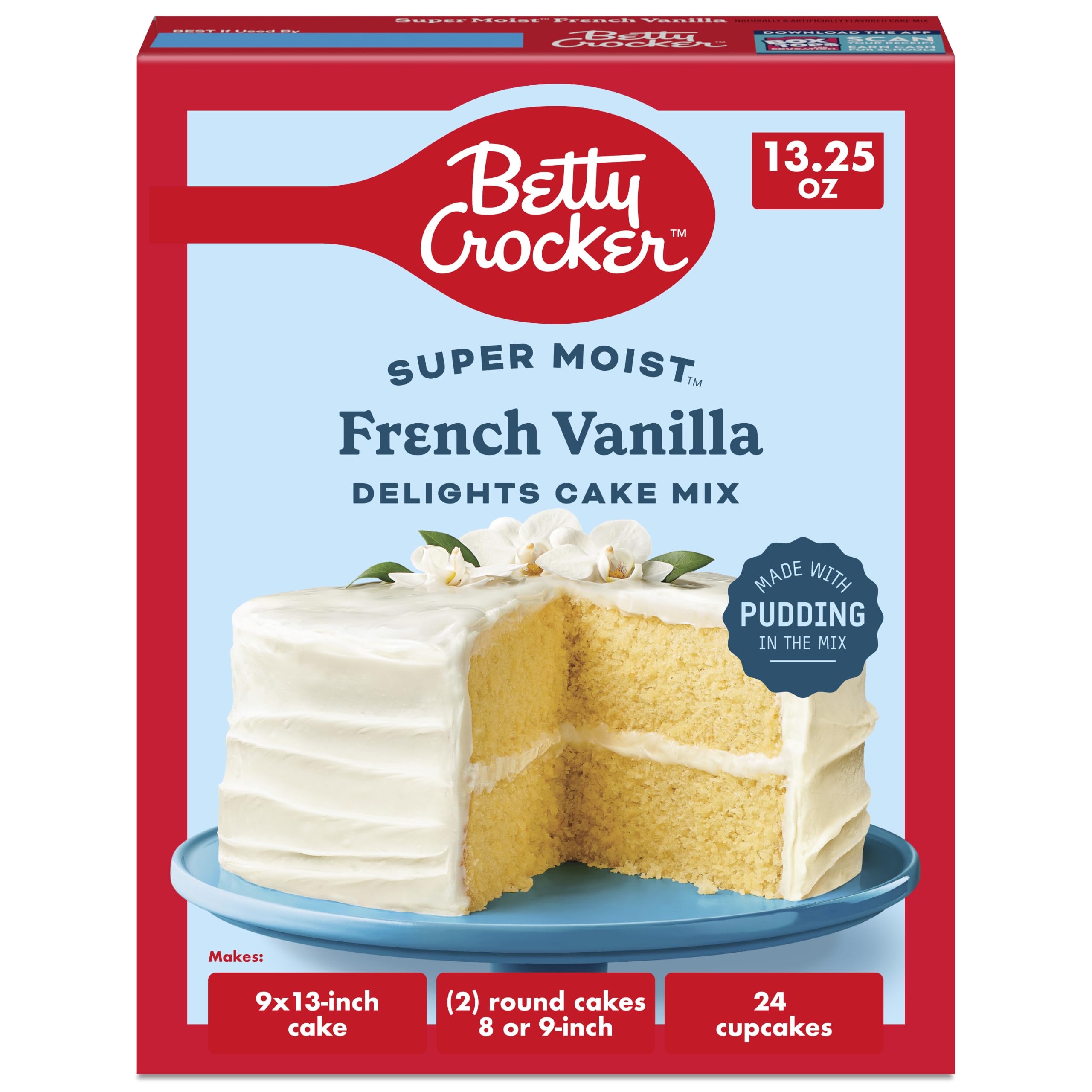 Betty Crocker Delights Super Moist French Vanilla Cake Mix, 13.25 oz
