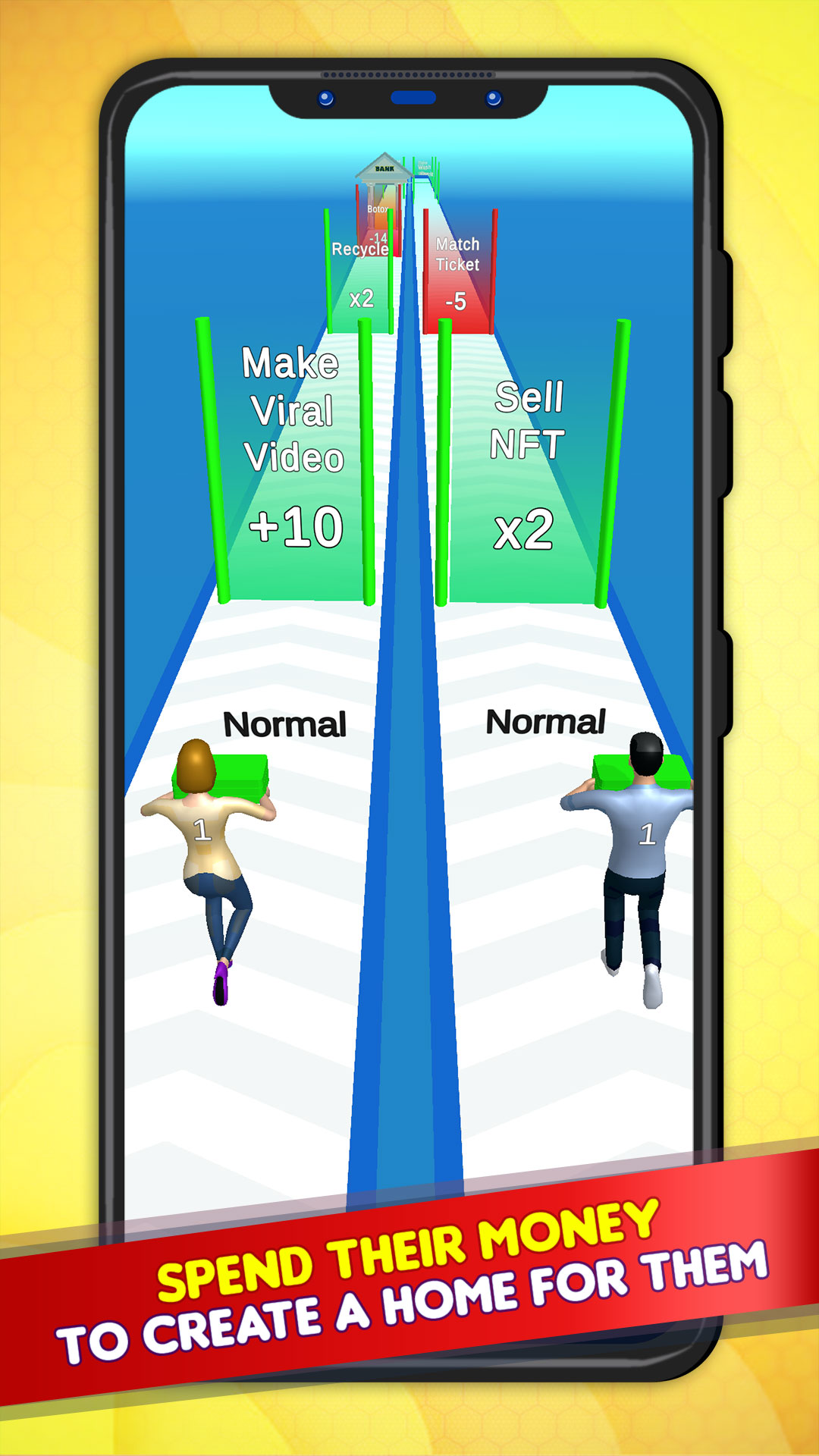Couple Money Run 3D Love Race: Money Shuffle Bestie Life Adventure Runner  Game - App on Amazon Appstore