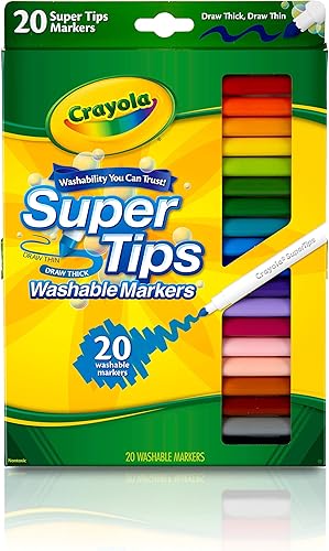 Crayola Marcadores lavables Super Tips de 20 unidades