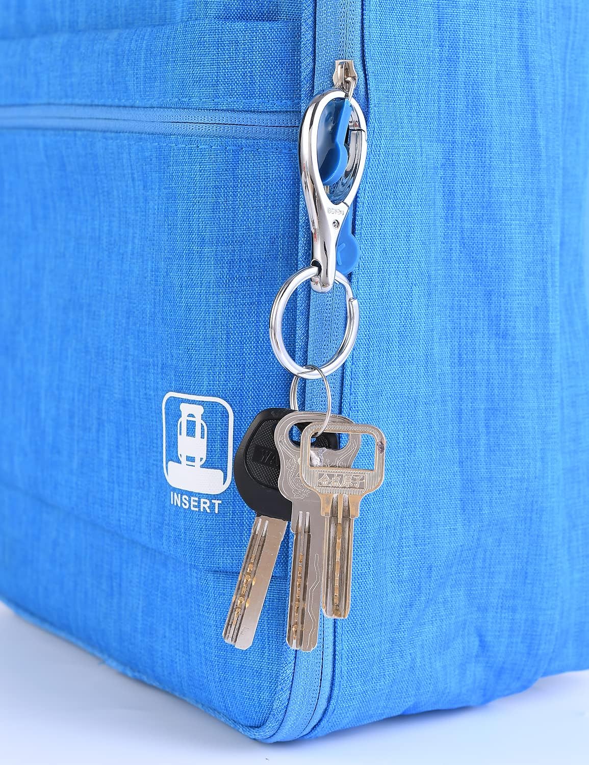 [Keepfine] バイク キーホルダー 自転車 キーリング 車 キーチェーン カラビナフック 軽量長持ち 取扱簡単 脱落紛失防止 シンプルでおしゃれなキークリップ メンズ レディース キーケース シルバー